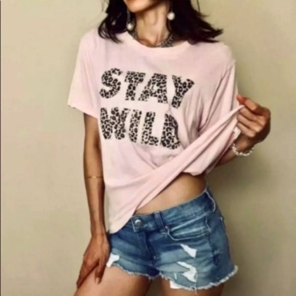 [Wildfox] Stay Wild Keke Comfy Tee - Picture 1 of 3